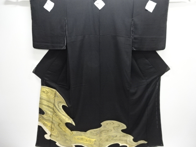 流水模様刺繍留袖（比翼付き）